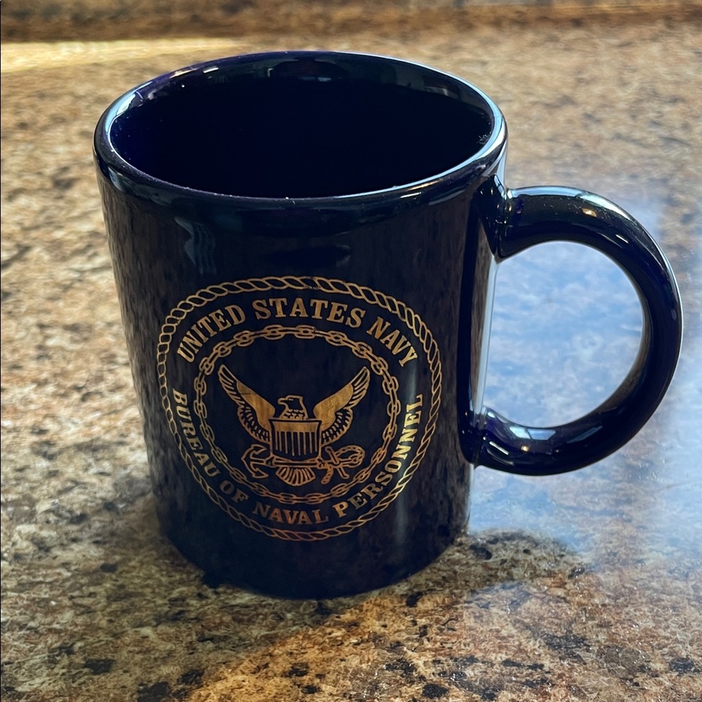 United States Navy blue and Gold Mug